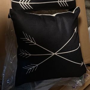 Black and white throw pillows